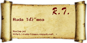 Ruda Tímea névjegykártya